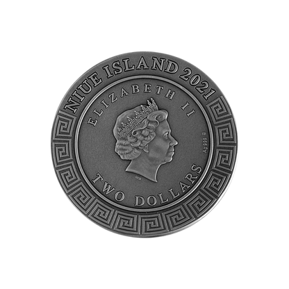 ZEUS Gods 2 Oz Silver Coin $2 Niue 2021
