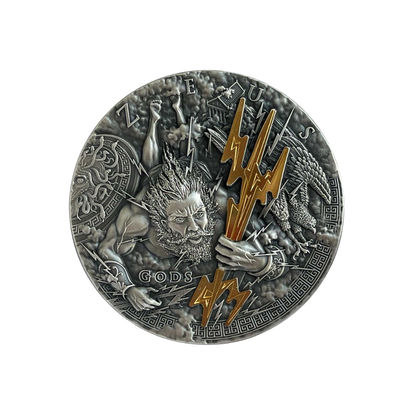 ZEUS Gods 2 Oz Silver Coin $2 Niue 2021