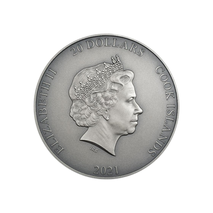 ZHAO GONGMING Gilded Asian Mythology 3 Oz Silver Coin $20 Cook Islands 2021