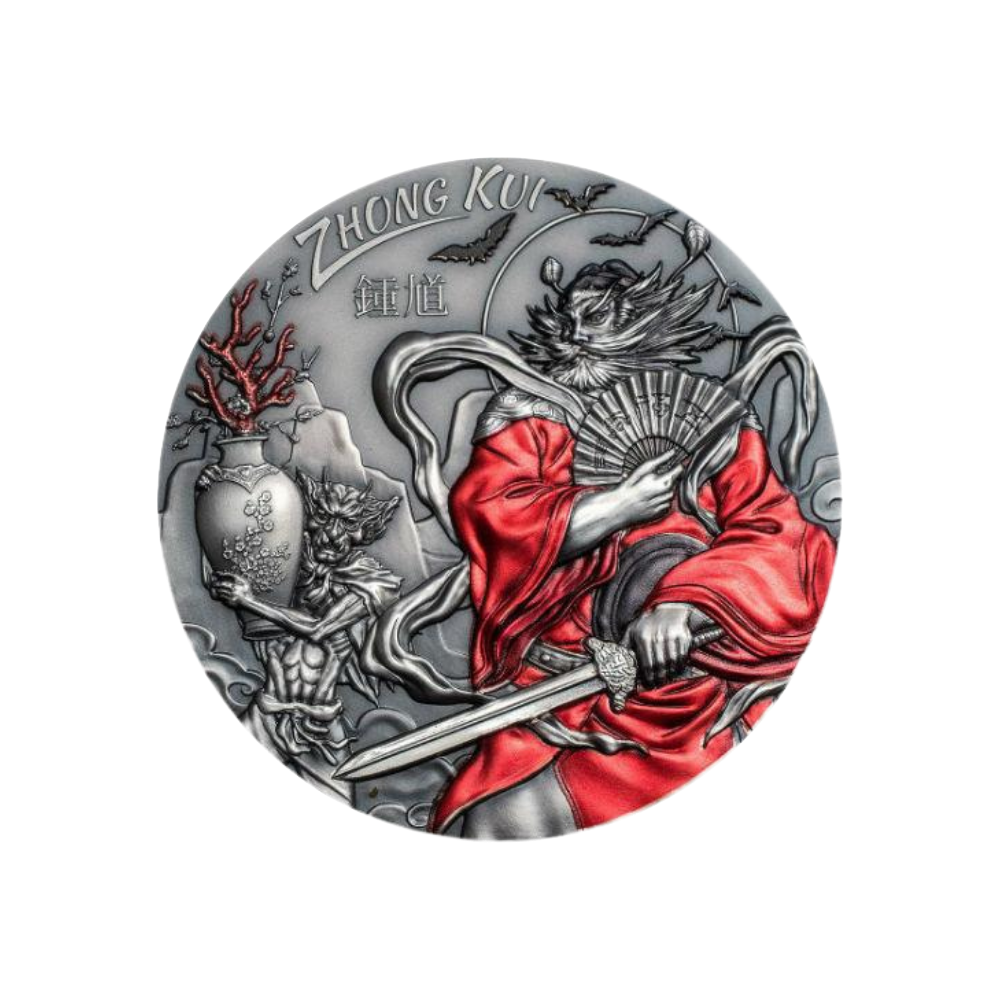 ZHONG KUI Asian Mythology 3 Oz Silver Coin $20 Cook Islands 2019