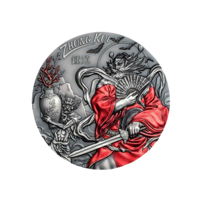 ZHONG KUI Asian Mythology 3 Oz Silver Coin $20 Cook Islands 2019