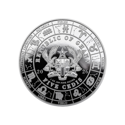Virgo Aquarelle Zodiac series 1 Oz Silver Coin 2026 PopCoins