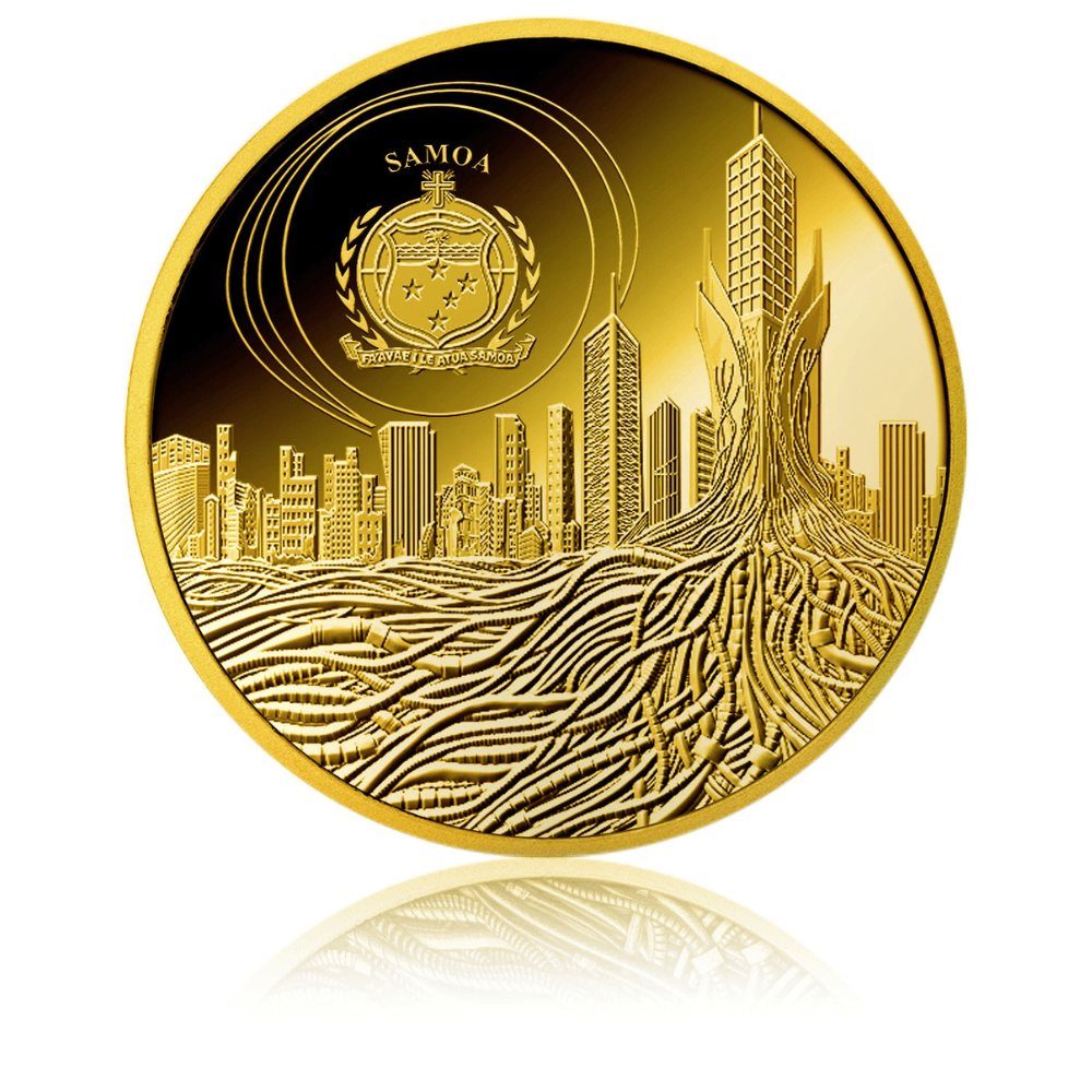 AI CYBORG Artificial Intelligence Gold Coin $50 Tala Samoa 2023 - PARTHAVA COIN