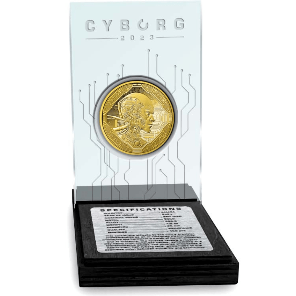 AI CYBORG Artificial Intelligence Gold Coin $50 Tala Samoa 2023 - PARTHAVA COIN