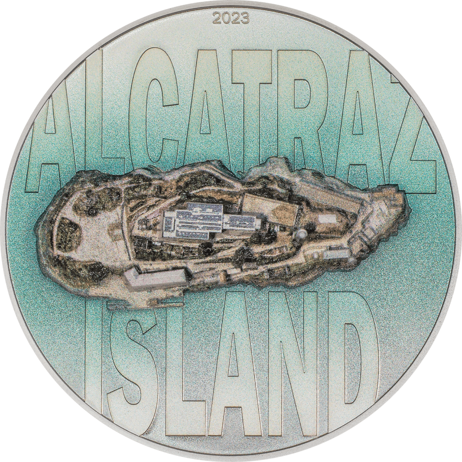 ALCATRAZ ISLAND 3 Oz Silver Coin $20 Cook Islands 2023 - PARTHAVA COIN