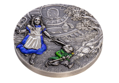 ALICE IN WONDERLAND Fairy Tales Fables 3 Oz Silver Coin $20 Cook Islands 2023 - PARTHAVA COIN