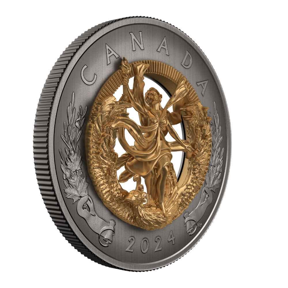 ALLEGORY OF FREEDOM Silver Coin $50 Canada 2024 - PARTHAVA COIN