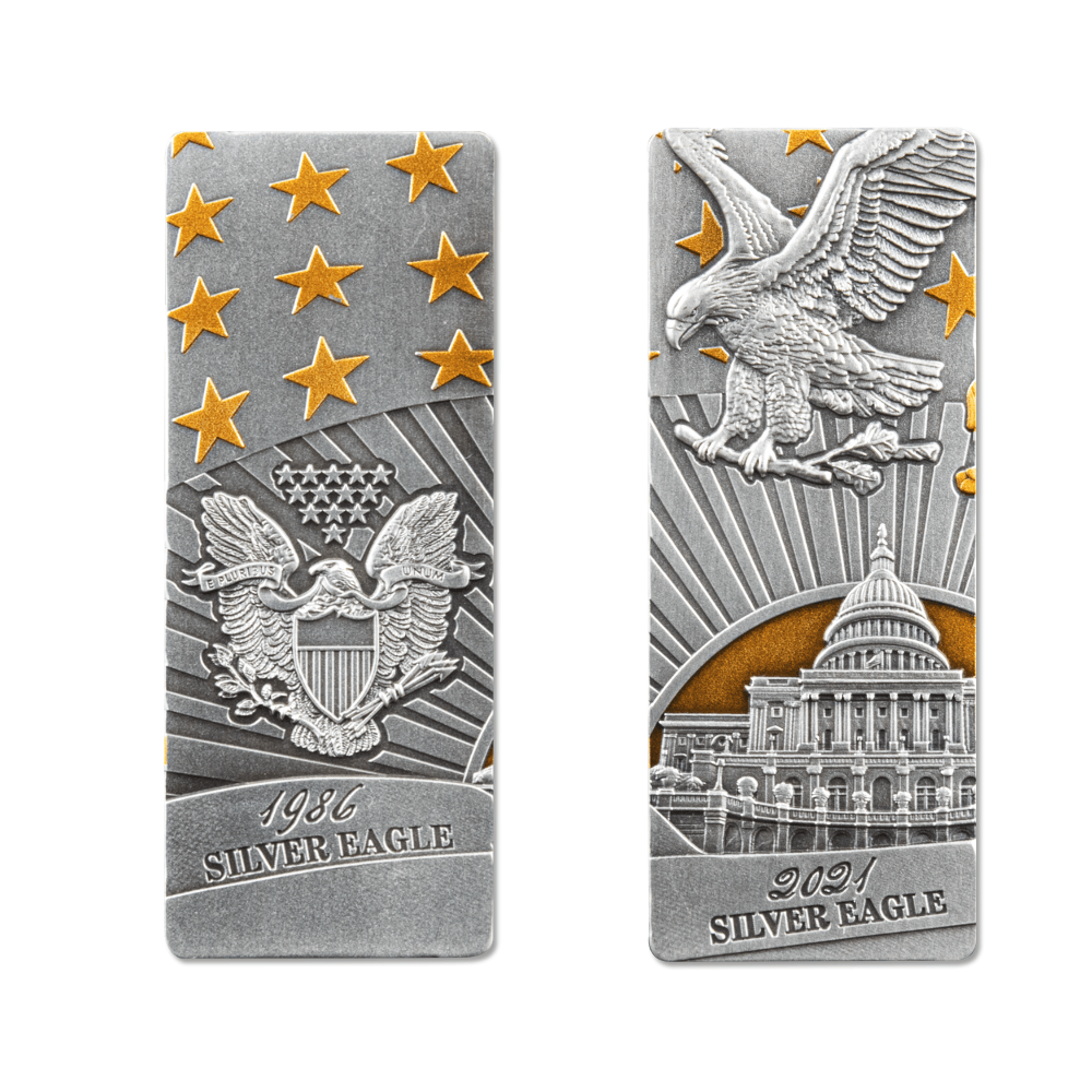 AMERICAN EAGLE Set 4x1 Oz Silver Coins $5 Barbados 2023 - PARTHAVA COIN