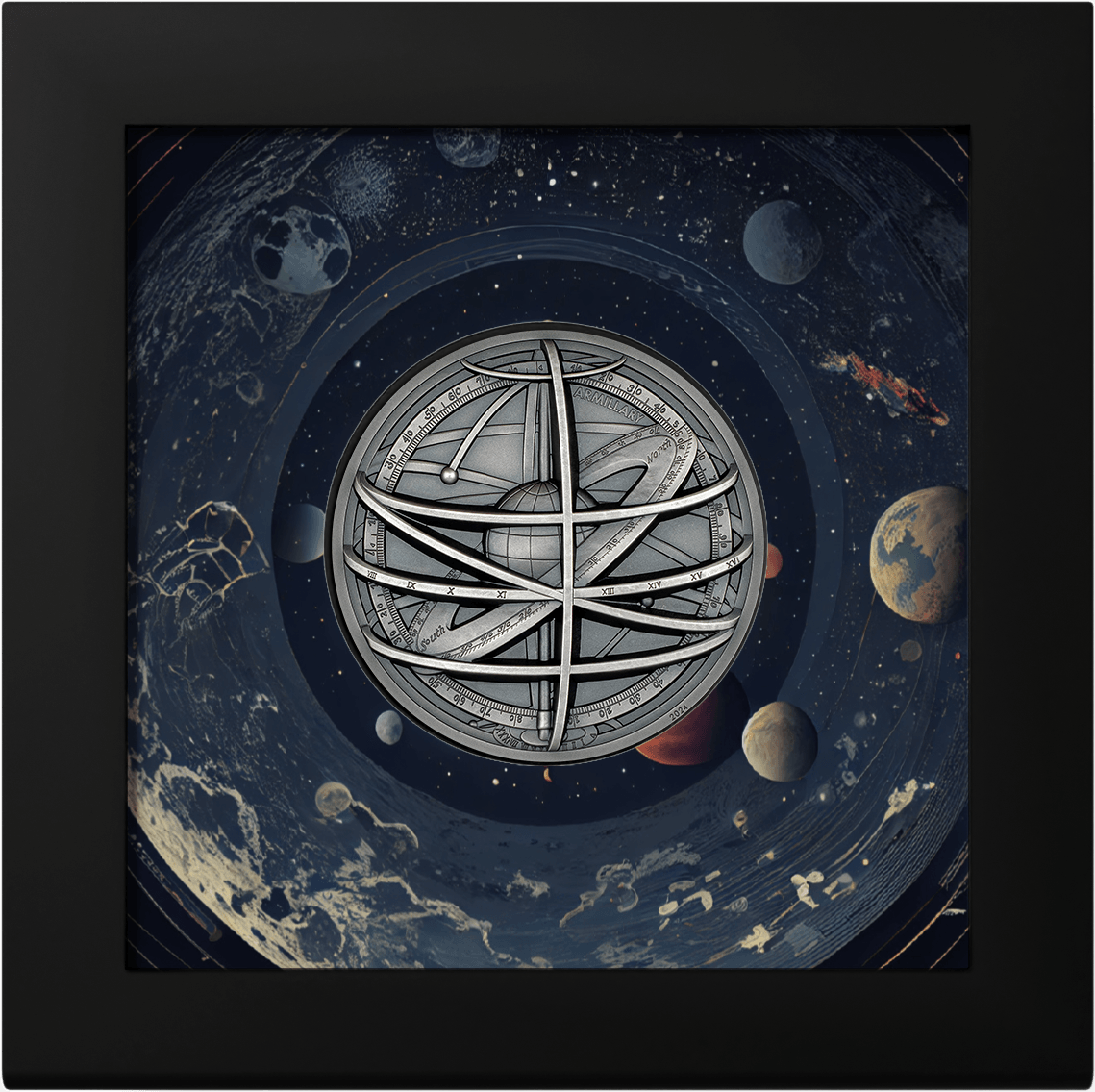 ARMILLARY SPHERE Historic Instruments 2 Oz Silver Coin $10 Cook Islands 2024 - PARTHAVA COIN