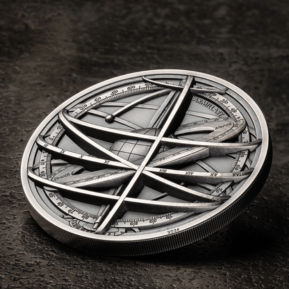ARMILLARY SPHERE Historic Instruments 2 Oz Silver Coin $10 Cook Islands 2024 - PARTHAVA COIN