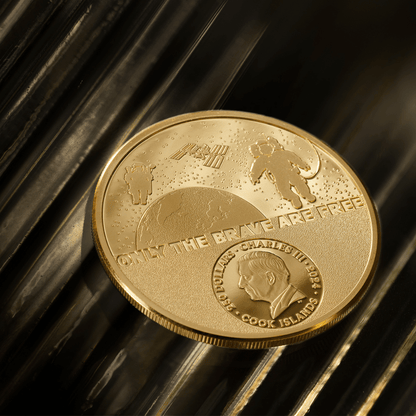 ASTRONAUT Real Heroes 1 Oz Gold Coin $250 Cook Islands 2024 - PARTHAVA COIN