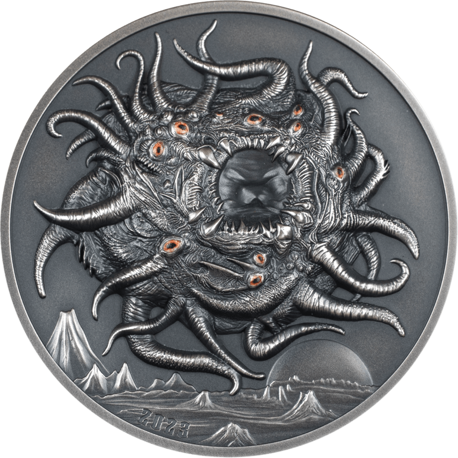 AZATHOTH Howard Phillips Lovecraft 3 Oz Silver Coin $20 Palau 2023 - PARTHAVA COIN