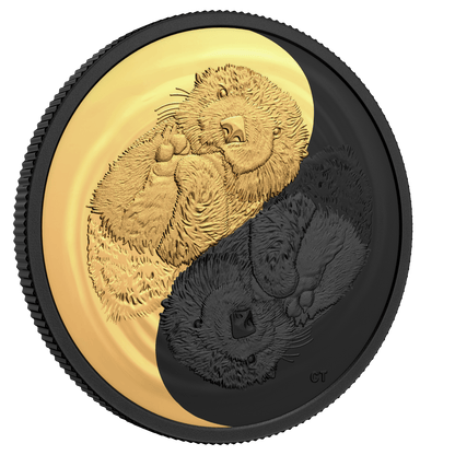 Black and Gold-SEA OTTER Silver Coin $20 Canada 2022 - NGC Graded PF 70 Matte - PARTHAVA COIN