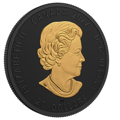 Black and Gold-SEA OTTER Silver Coin $20 Canada 2022 - NGC Graded PF 70 Matte - PARTHAVA COIN