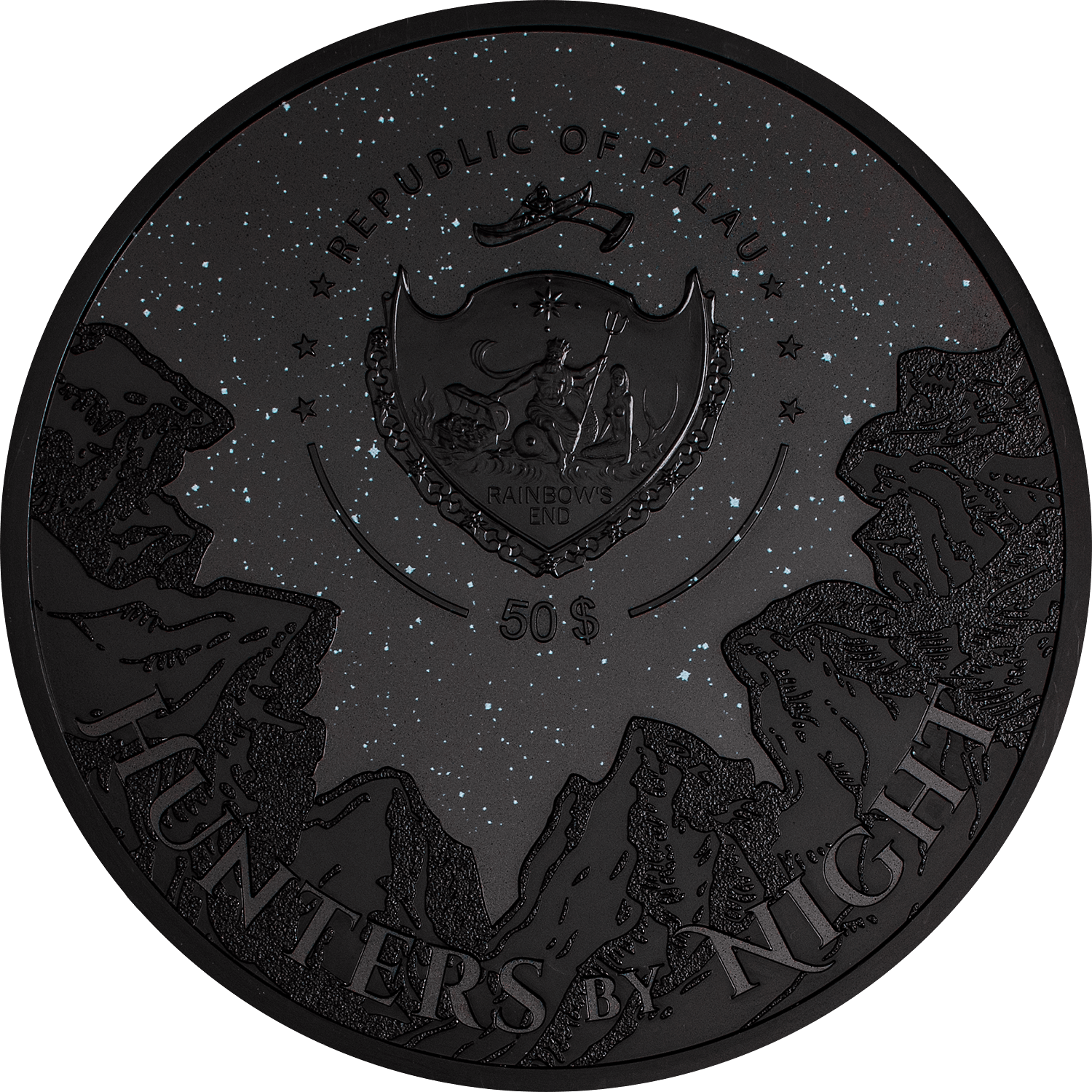 CAIMAN Hunters By Night 1 Kg Kilo Silver Coin $50 Palau 2024 - PARTHAVA COIN