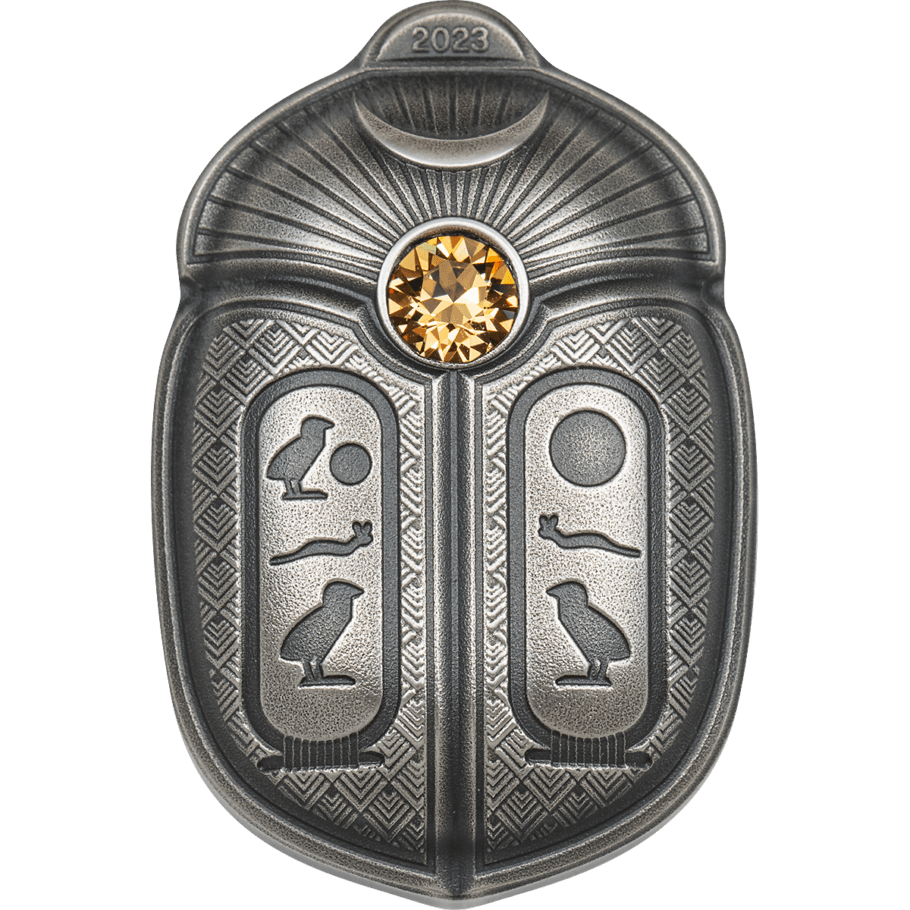 CHEOPS Scarab 1 Oz Silver Coin $5 Palau 2023 - PARTHAVA COIN