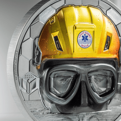 COAST GUARD Real Heroes 1 Kg Kilo Silver Coin $100 Cook Islands 2023 - PARTHAVA COIN