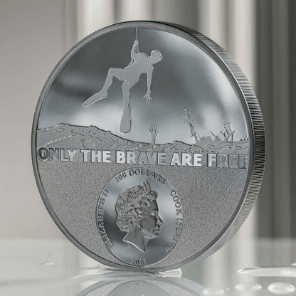COAST GUARD Real Heroes 1 Kg Kilo Silver Coin $100 Cook Islands 2023 - PARTHAVA COIN