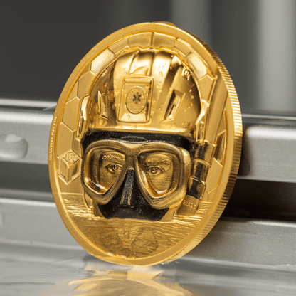 COAST GUARD Real Heroes 1 Oz Gold Coin $250 Cook Islands 2023 - PARTHAVA COIN