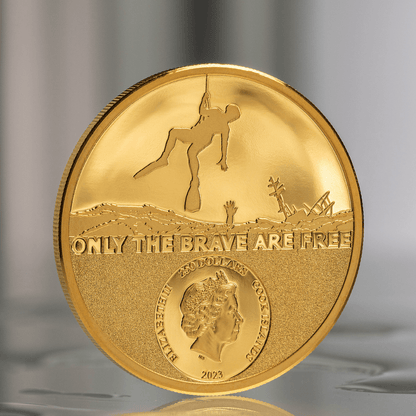 COAST GUARD Real Heroes 1 Oz Gold Coin $250 Cook Islands 2023 - PARTHAVA COIN