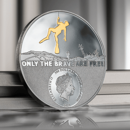 COAST GUARD Real Heroes 5 Oz Gold Coin $500 Cook Islands 2023 - PARTHAVA COIN