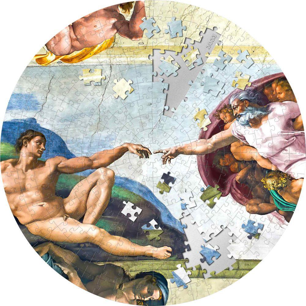 CREATION OF ADAM Micropuzzle Treasures Special Edition 5 Oz Silver Coin $20 Palau 2023 - PARTHAVA COIN