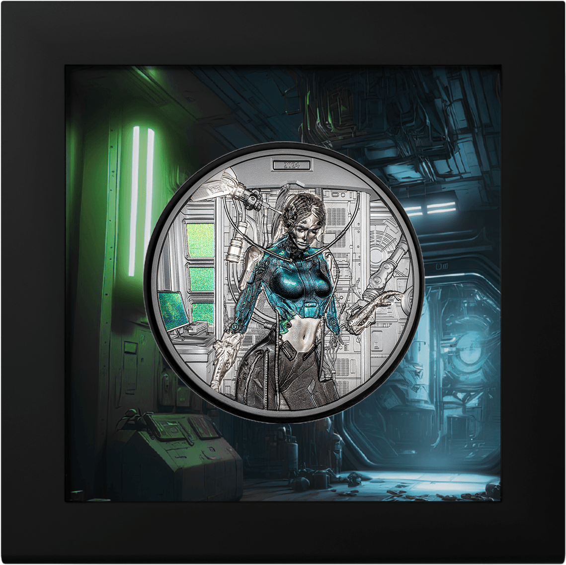 CYBER QUEEN Rebirth 3 Oz Silver Coin $20 Cook Islands 2024 - PARTHAVA COIN