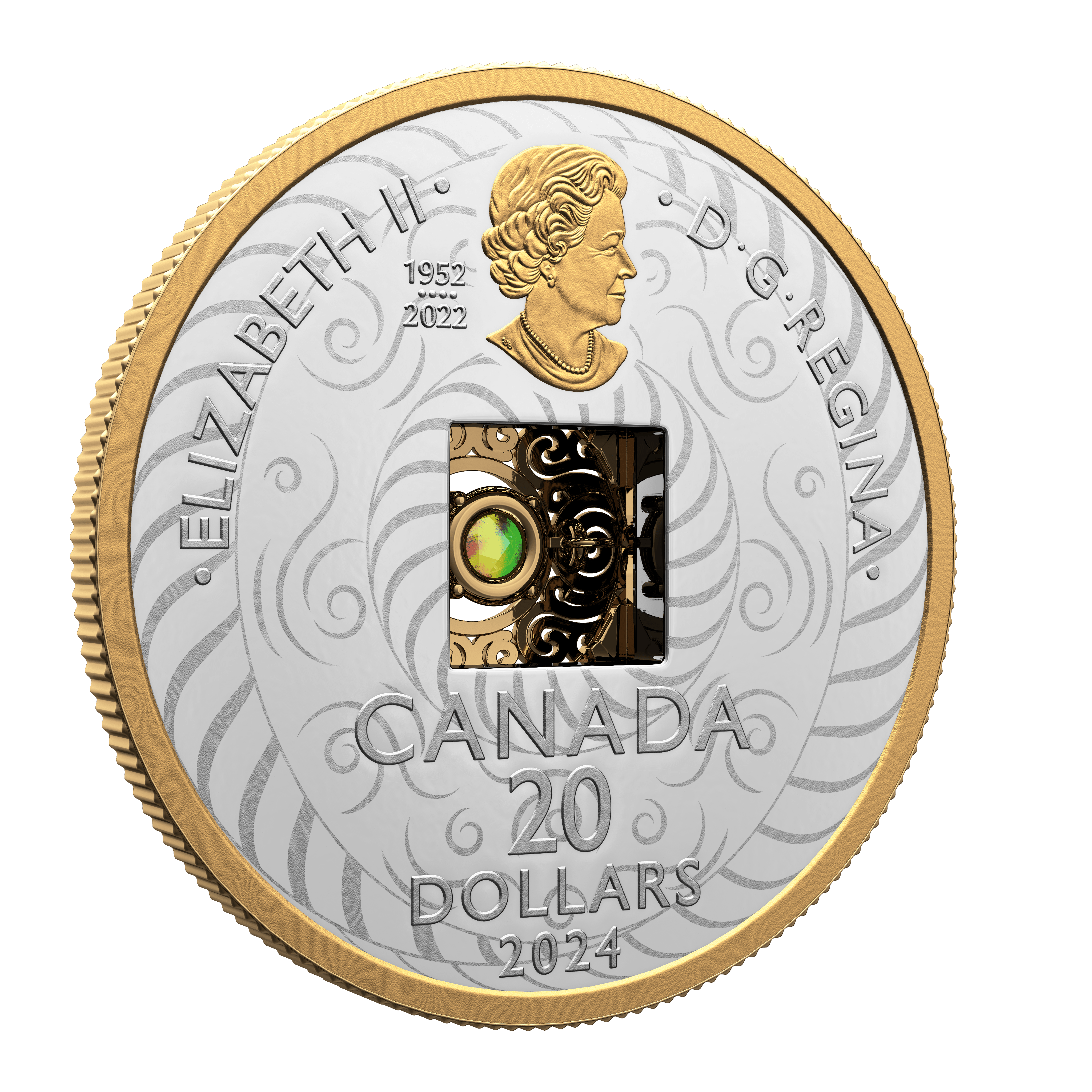 DANCING AMMOLITE AIR Elements of Nature Silver Coin $20 Canada 2024 - PARTHAVA COIN