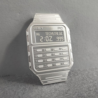 DATABANK WATCH TechStalgic 2 Oz Silver Coin $2 Niue 2024 - PARTHAVA COIN