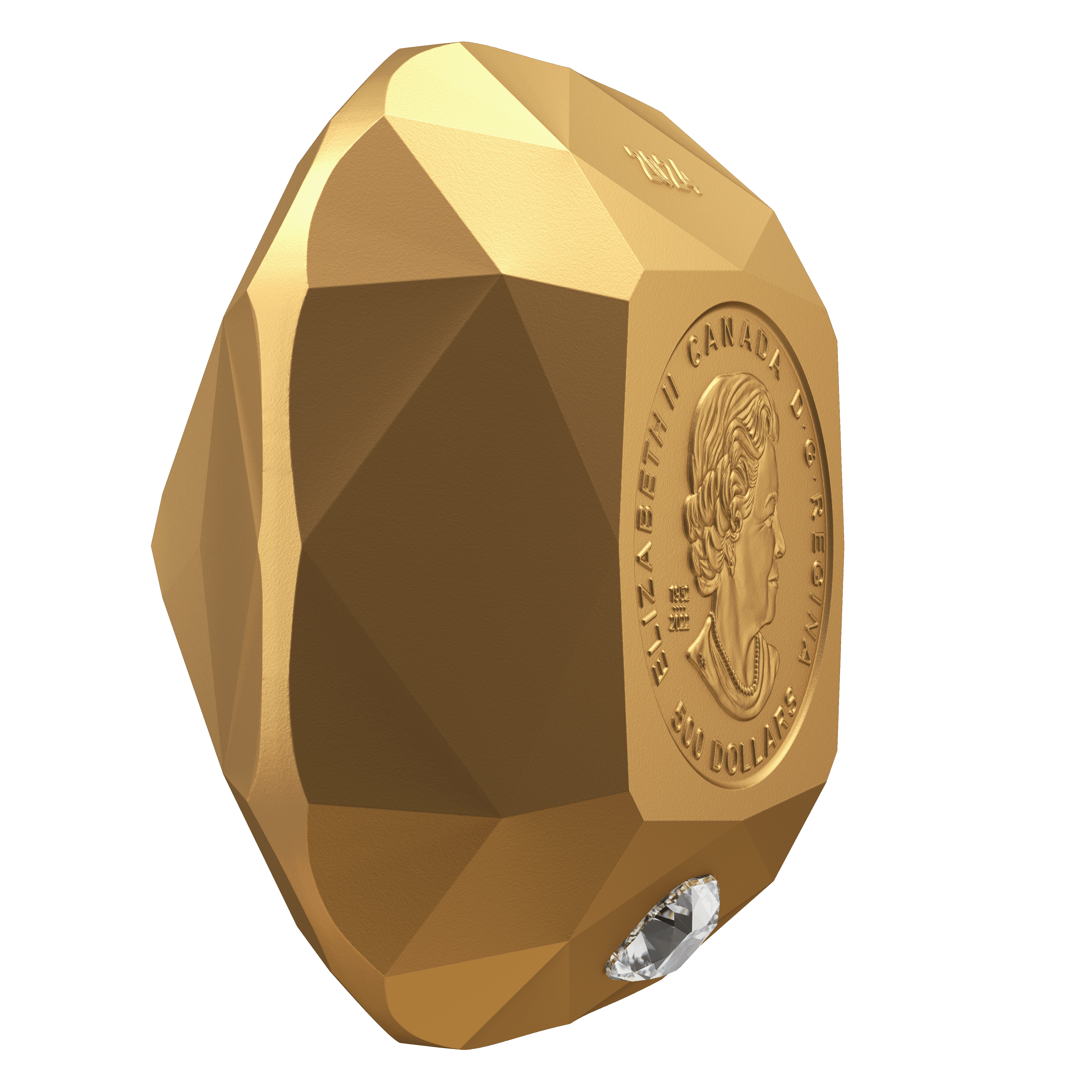 DE BEERS Ideal Cushion Diamond Pure Gold Coin $500 Canada 2024 - PARTHAVA COIN