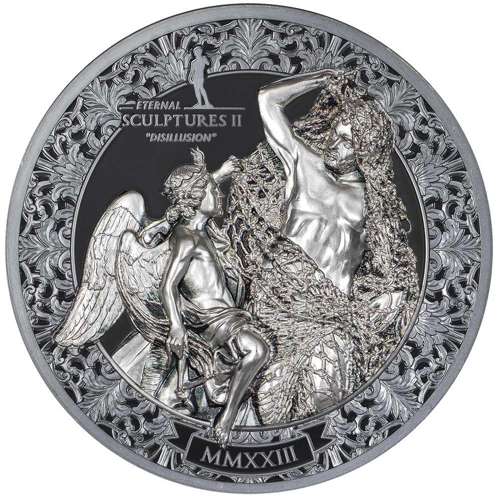 DISILLUSION Eternal Sculptures II 3 Oz Silver Coin $20 Palau 2023 - PARTHAVA COIN