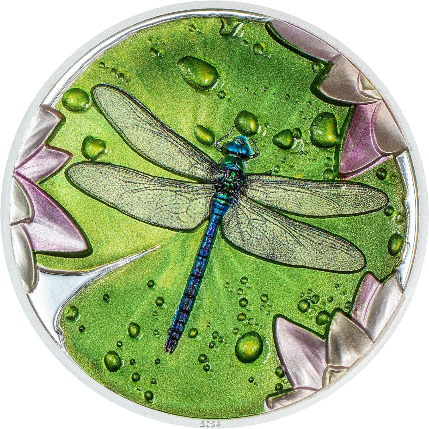 DRAGONFLY 1 Oz Silver Coin $5 Palau 2024 - PARTHAVA COIN
