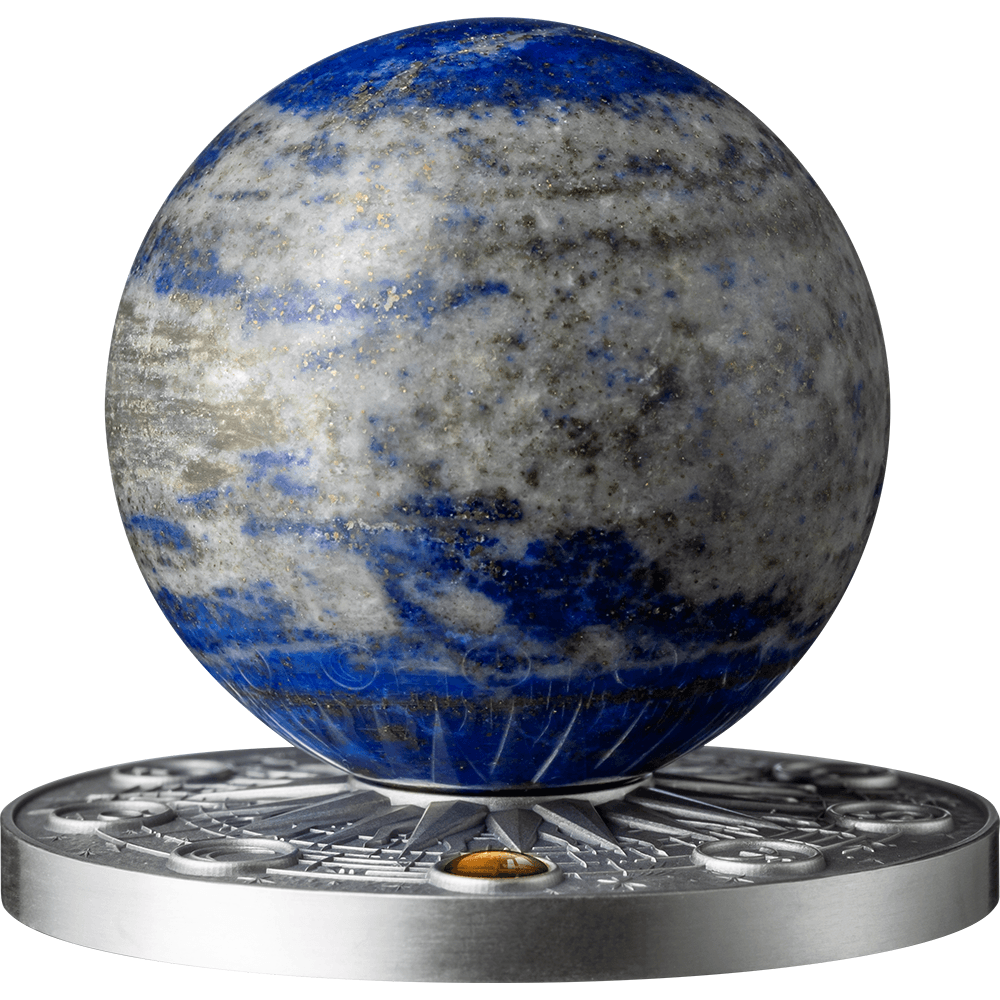 EARTH Solar System 2 Oz Silver Coin 10 Cedis Ghana 2024 - PARTHAVA COIN