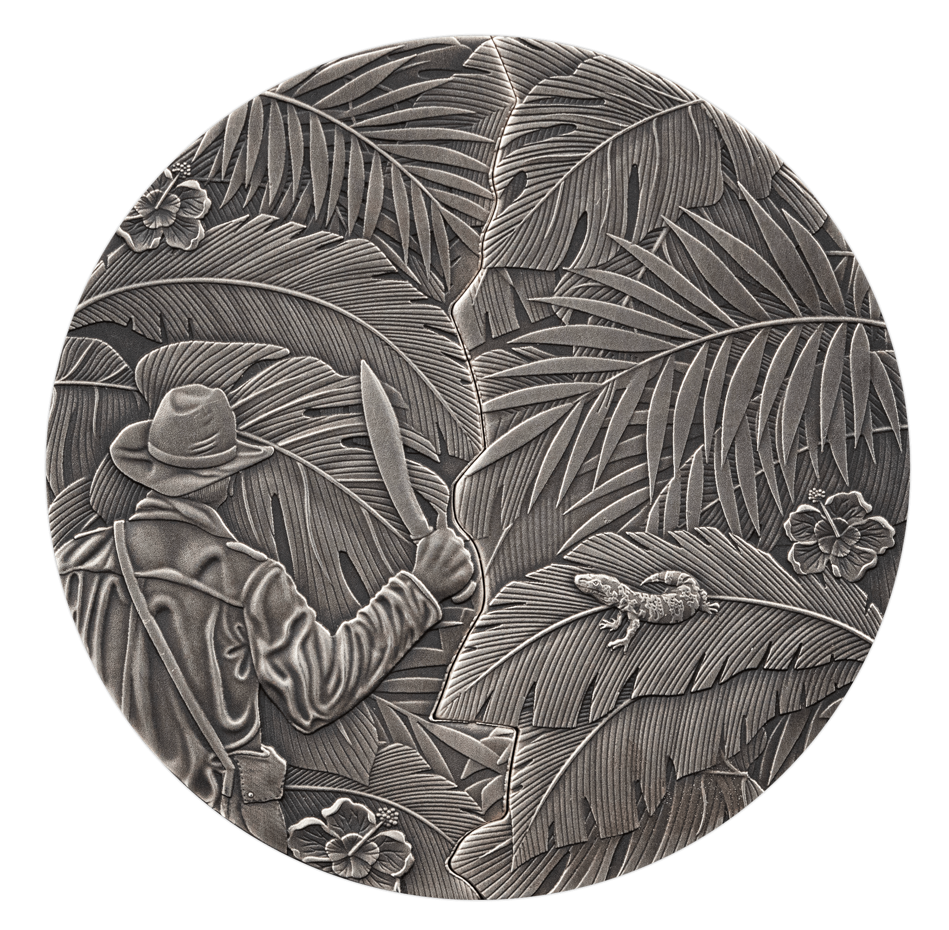 EL DORADO Sliding Door Technique 5 Oz Silver Coin $5 Barbados 2024 - PARTHAVA COIN