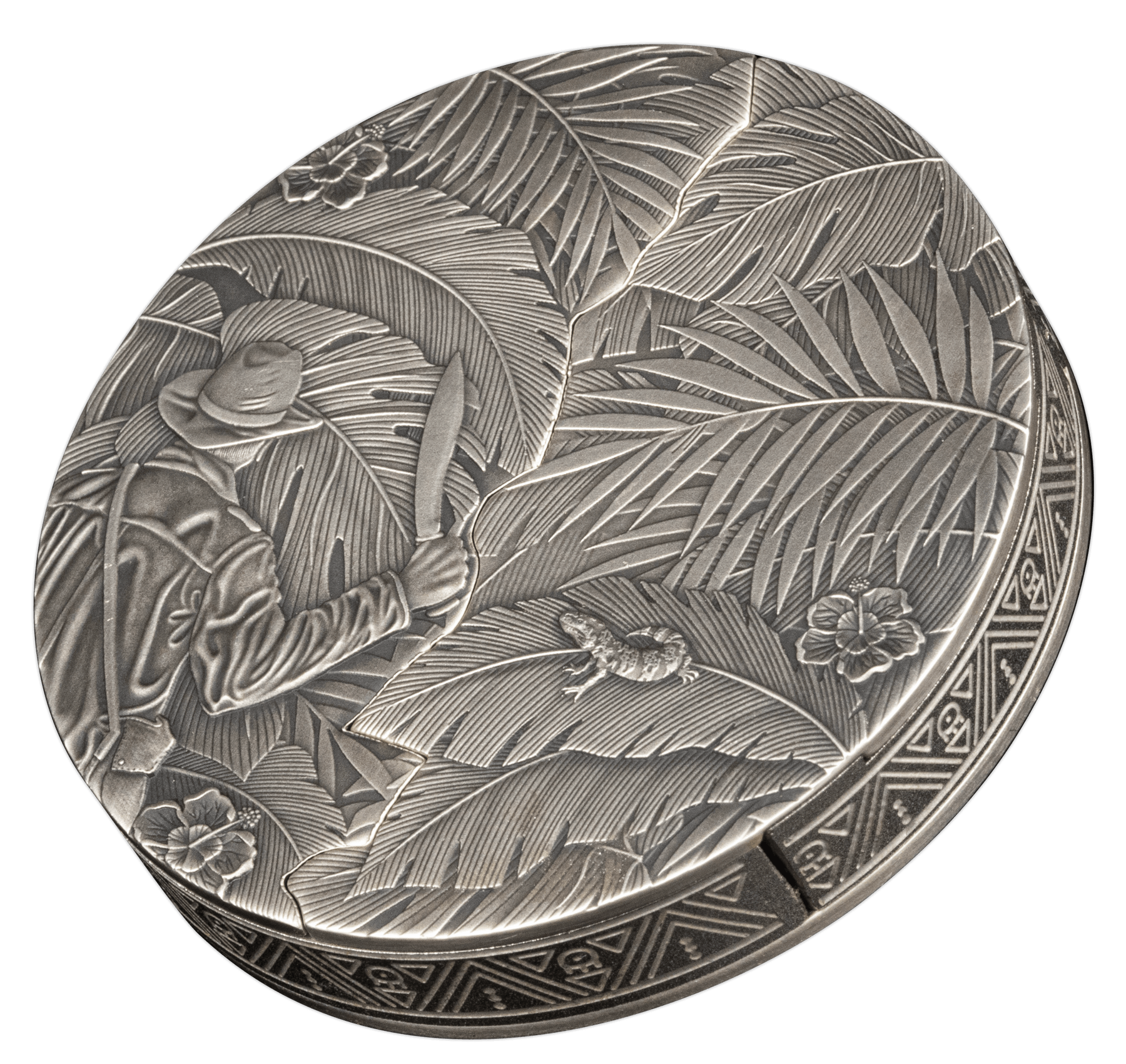 EL DORADO Sliding Door Technique 5 Oz Silver Coin $5 Barbados 2024 - PARTHAVA COIN