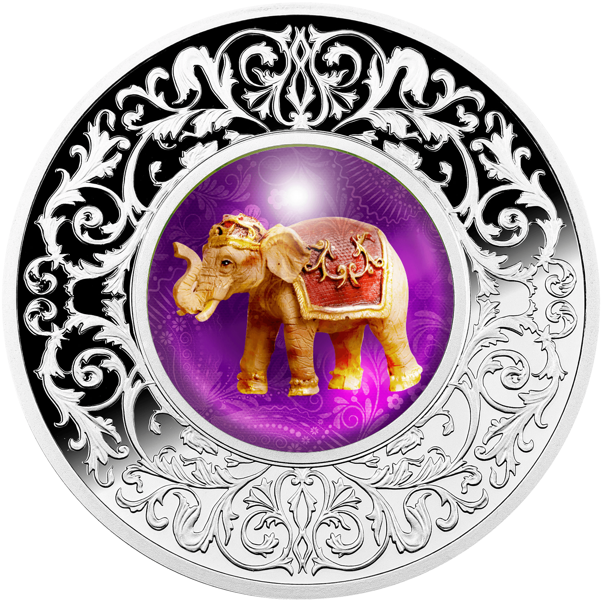 ELEPHANT Lucky Charm Silver Coin 500 Francs Cameroon 2023 - PARTHAVA COIN