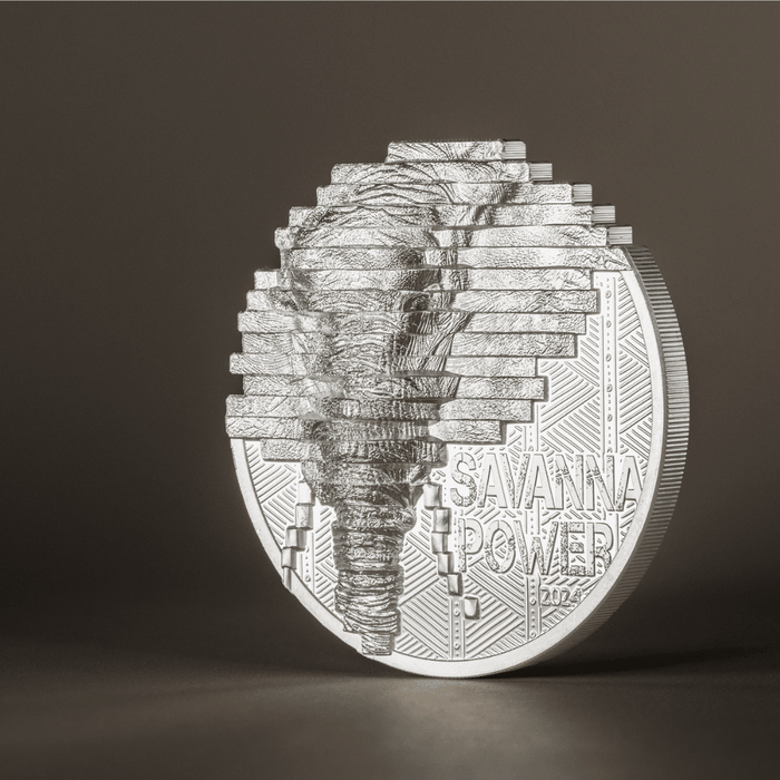Elephant Coin File ELEPHANT Reconstruction 2 Oz Silver Coin $10 Cook Islands 2024 - CIT ...