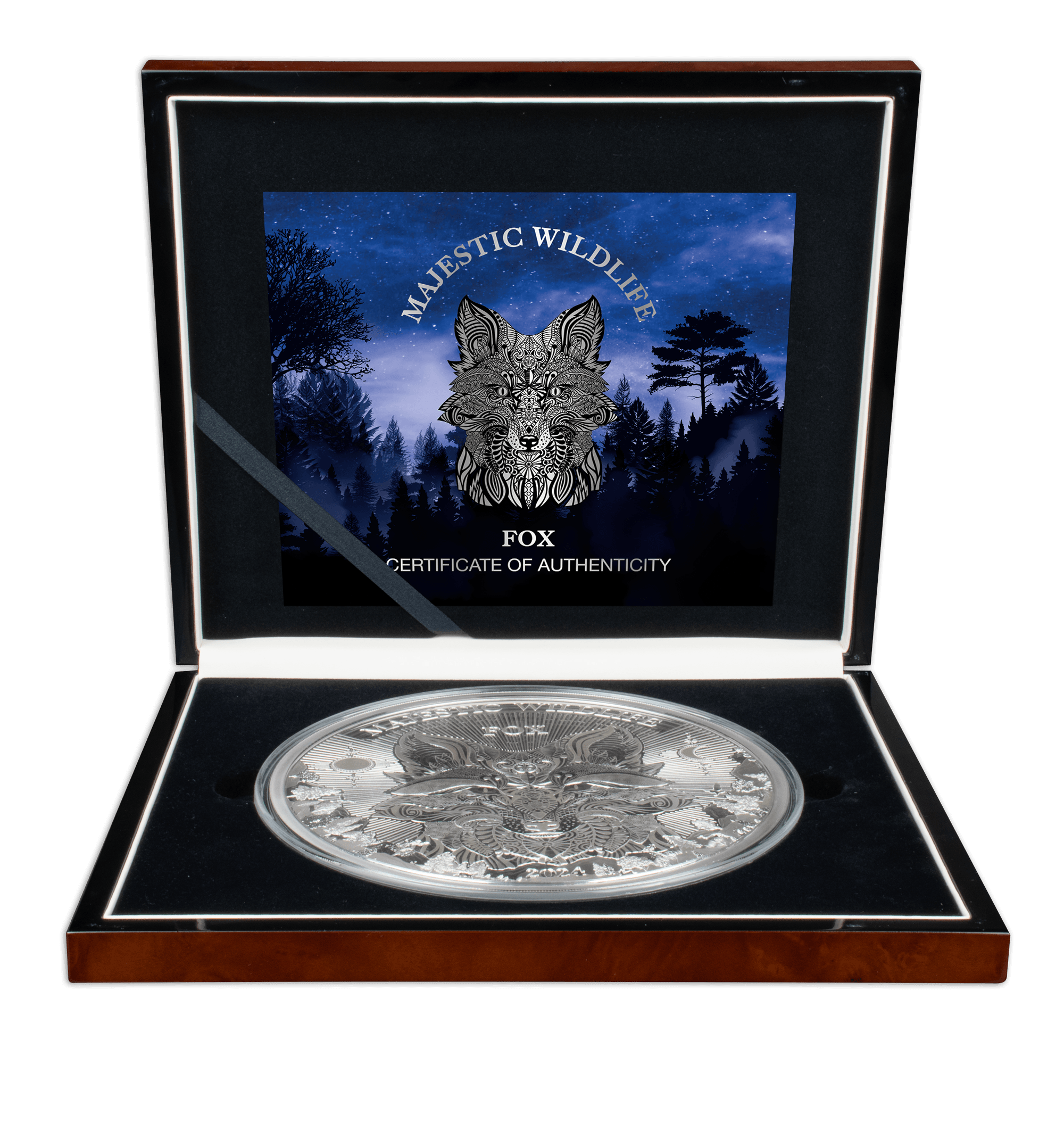 FOX Majestic Wildlife 1 Kg Kilo Silver Coin $25 Samoa 2024 - PARTHAVA COIN