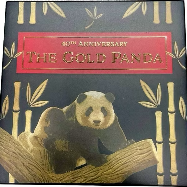 GOLD PANDA 40th Anniversary Silver Coin $5 Solomon Islands 2022