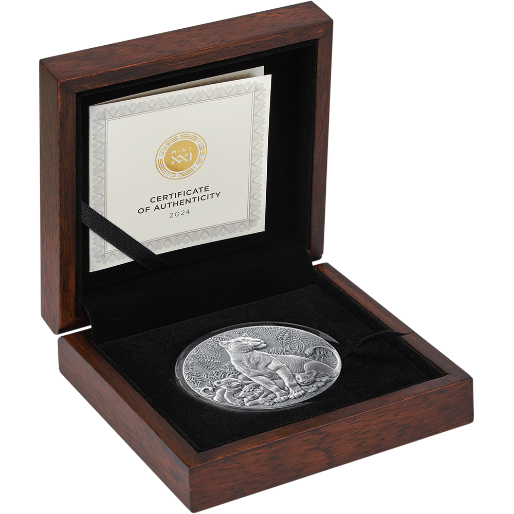 GRACE OF LIONESS Circle of Life 2 Oz Silver Coin 2000 Francs CFA Cameroon 2024 - PARTHAVA COIN