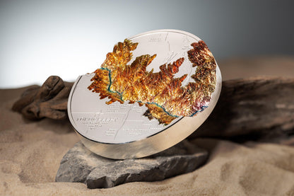 GRAND CANYON Topography 1 Kg Kilo Silver Coin $100 Cook Islands 2024 - PARTHAVA COIN