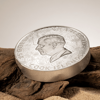 GRAND CANYON Topography 5 Oz Silver Coin $25 Cook Islands 2023 - PARTHAVA COIN