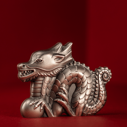 GREAT DRAGON Lunar Collection 1 Oz Silver Coin 1000 Togrog Mongolia 2024 - PARTHAVA COIN