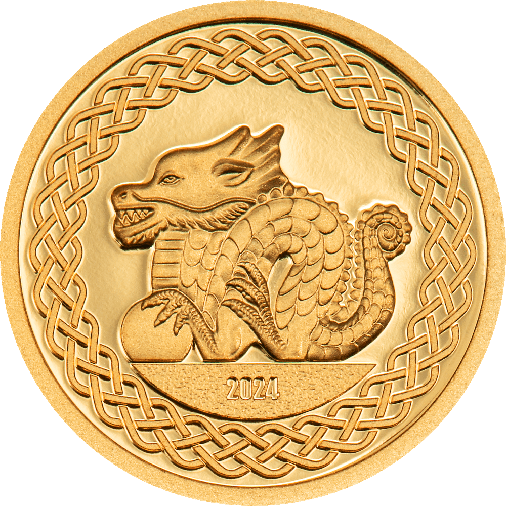 GREAT DRAGON Lunar Collection Gold Coin 1000 Togrog Mongolia 2024 - PARTHAVA COIN