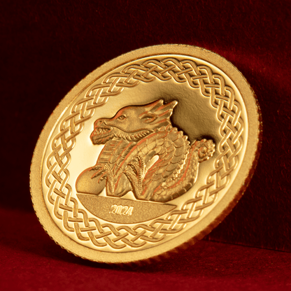 GREAT DRAGON Lunar Collection Gold Coin 1000 Togrog Mongolia 2024 - PARTHAVA COIN