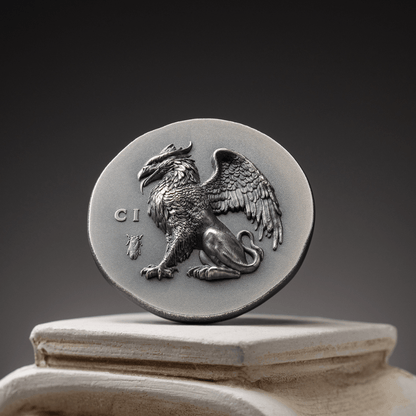 GRYPHON Numismatic Icons 1 Oz Silver Coin $5 Cook Islands 2024 - PARTHAVA COIN