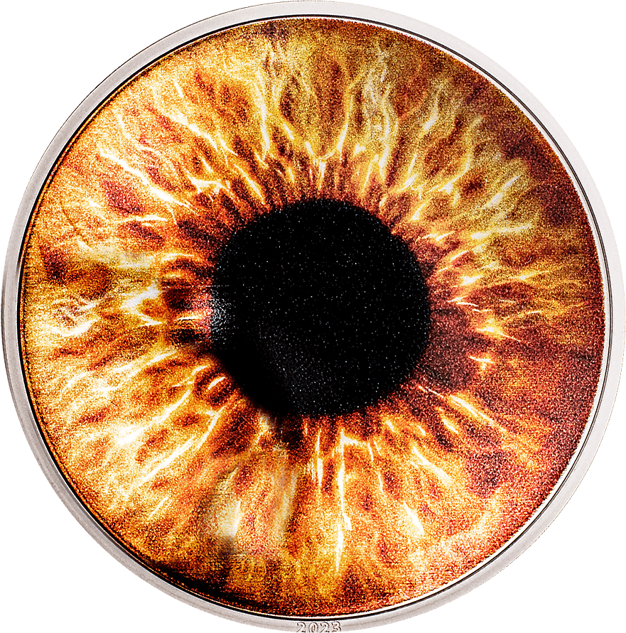 HAZEL BROWN Coloreyezed Eye 1 Oz Silver Coin $5 Palau 2023 - PARTHAVA COIN