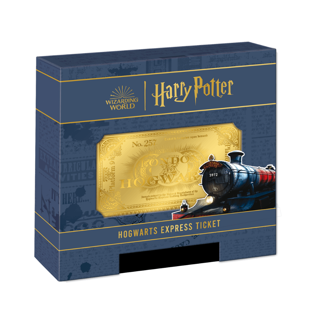HOGWARTS EXPRESS TICKET 0.5g Gold note $50 Tala Samoa 2024 - PARTHAVA COIN