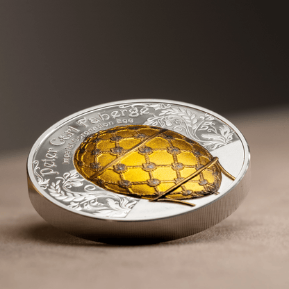 IMPERIAL CORONATION EGG 2 Oz Silver Coin 1000 Togrog Mongolia 2024 - PARTHAVA COIN