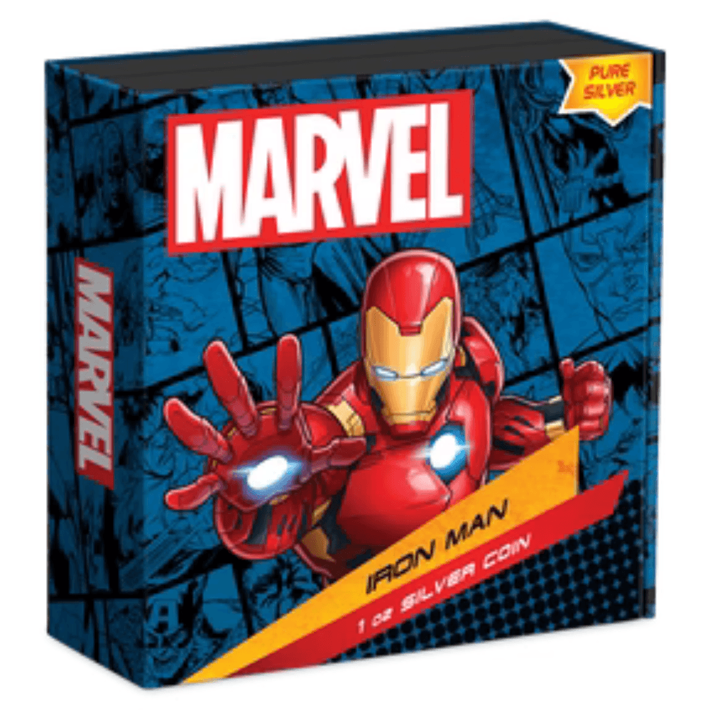 IRON MAN Marvel Classic Superheroes 1 Oz Silver Coin $2 Niue 2024 - PARTHAVA COIN